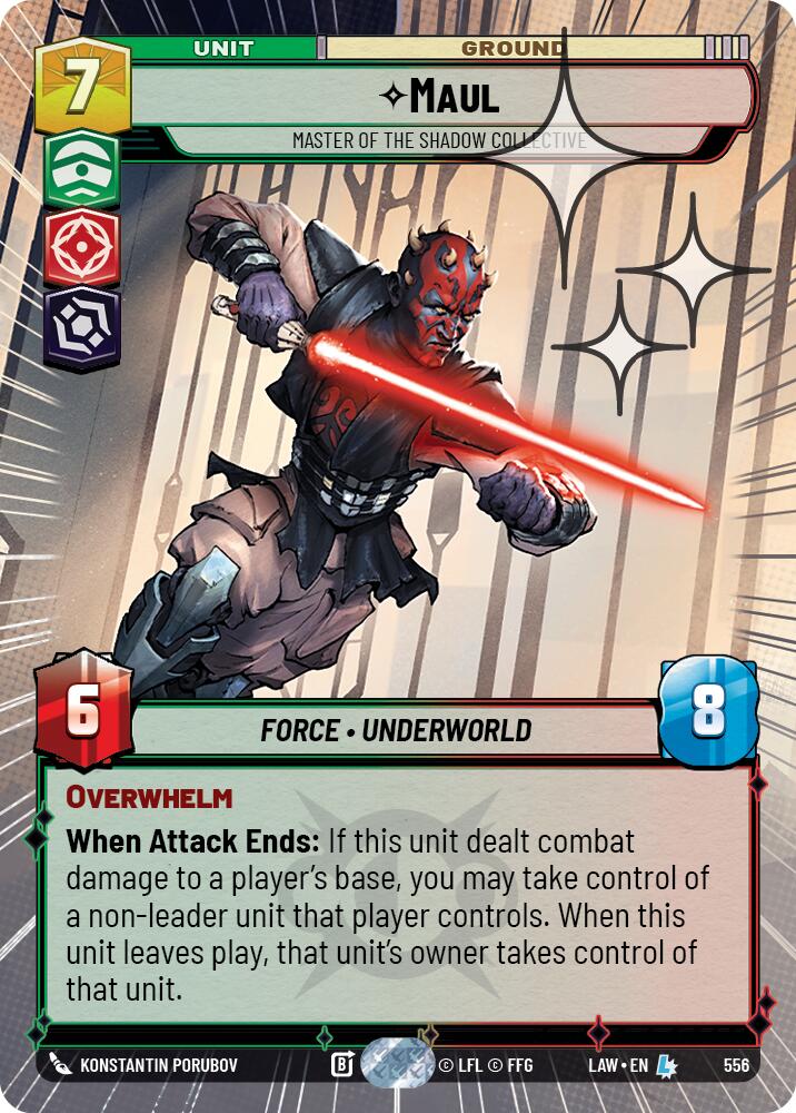 Maul - Master of the Shadow Collective (556) (Hyperspace Foil) (556) [A Lawless Time] | Cards and Coasters CA