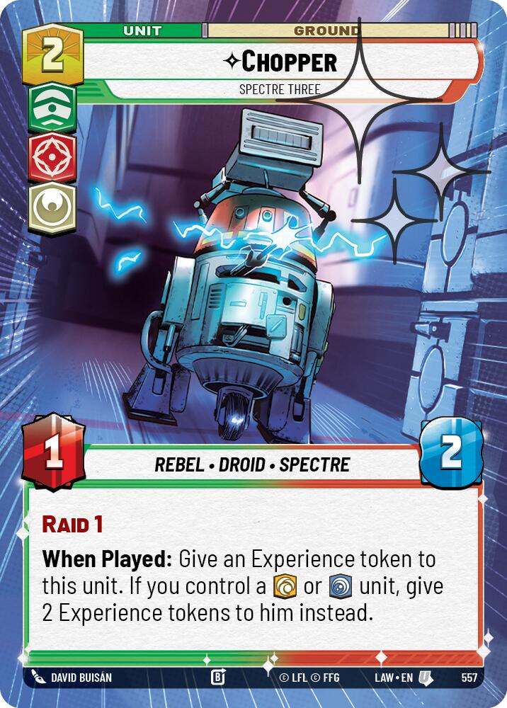 Chopper - Spectre Three (557) (Hyperspace Foil) (557) [A Lawless Time] | Cards and Coasters CA