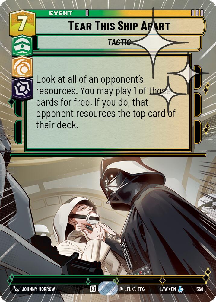Tear This Ship Apart (568) (Hyperspace Foil) (568) [A Lawless Time] | Cards and Coasters CA