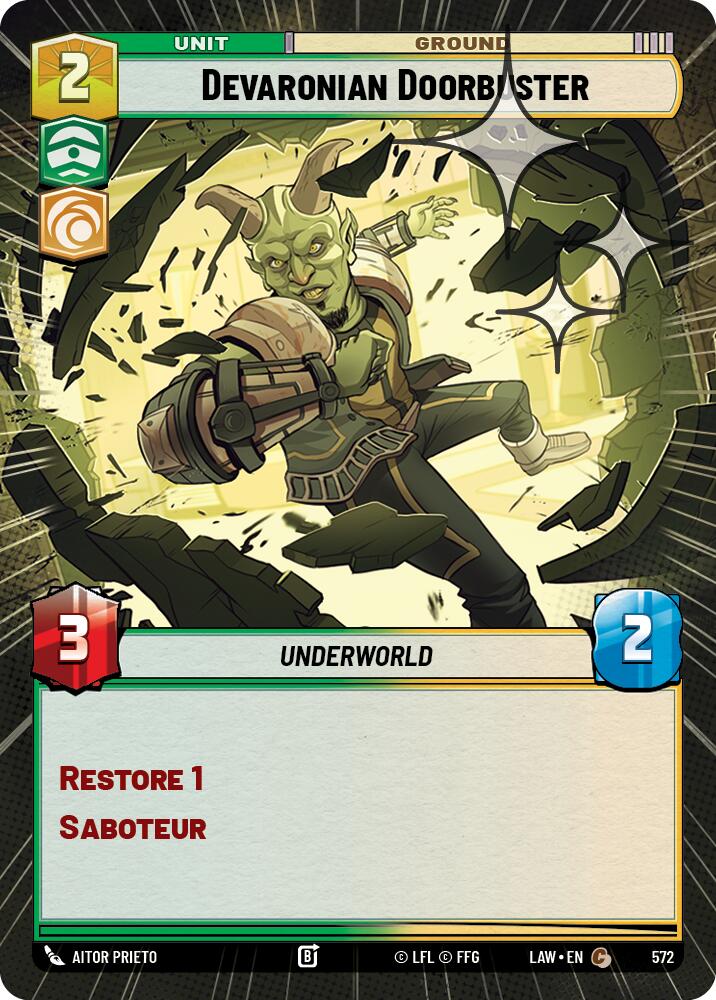 Devaronian Doorbuster (572) (Hyperspace Foil) (572) [A Lawless Time] | Cards and Coasters CA