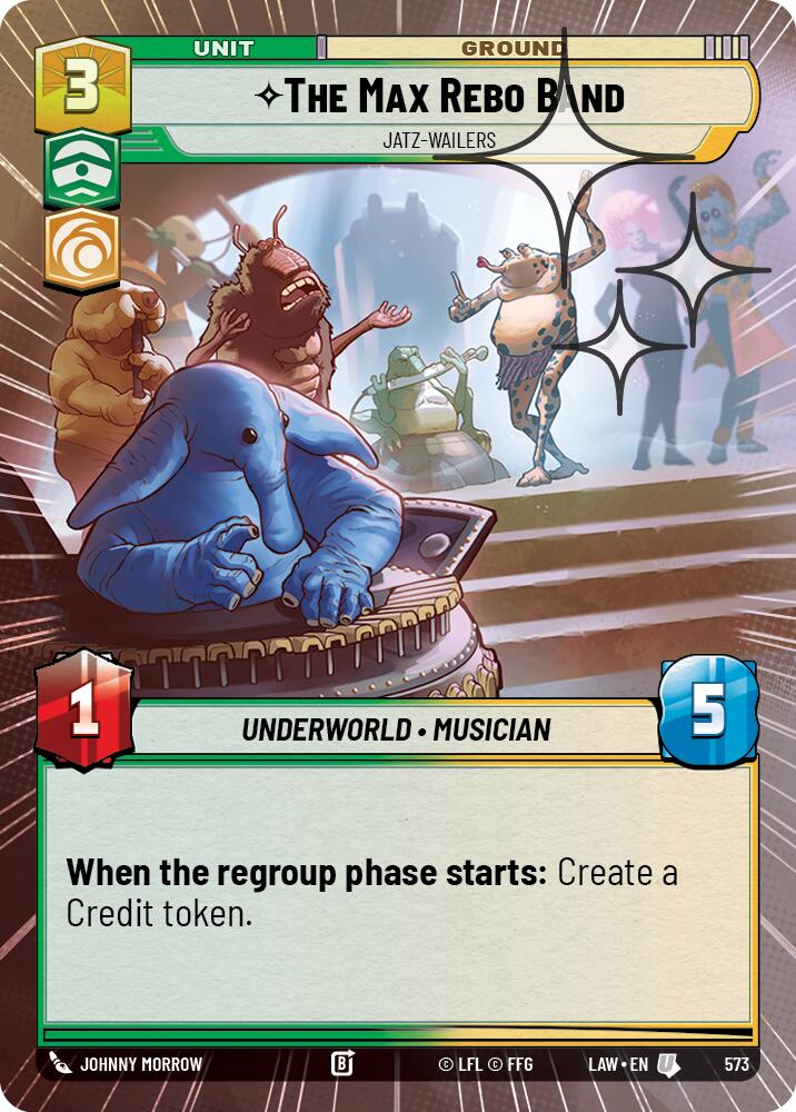 The Max Rebo Band - Jatz-Wailers (573) (Hyperspace Foil) (573) [A Lawless Time] | Cards and Coasters CA