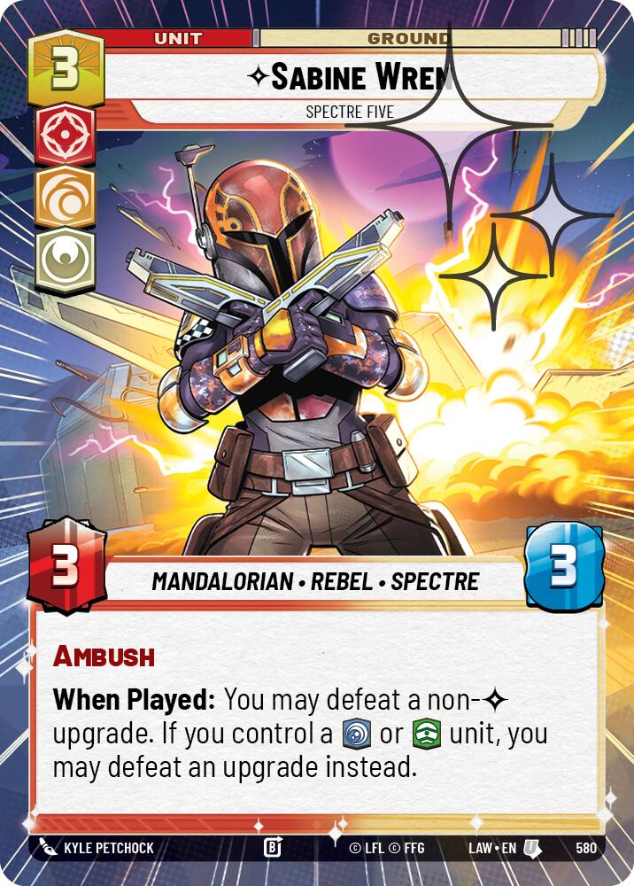 Sabine Wren - Spectre Five (580) (Hyperspace Foil) (580) [A Lawless Time] | Cards and Coasters CA