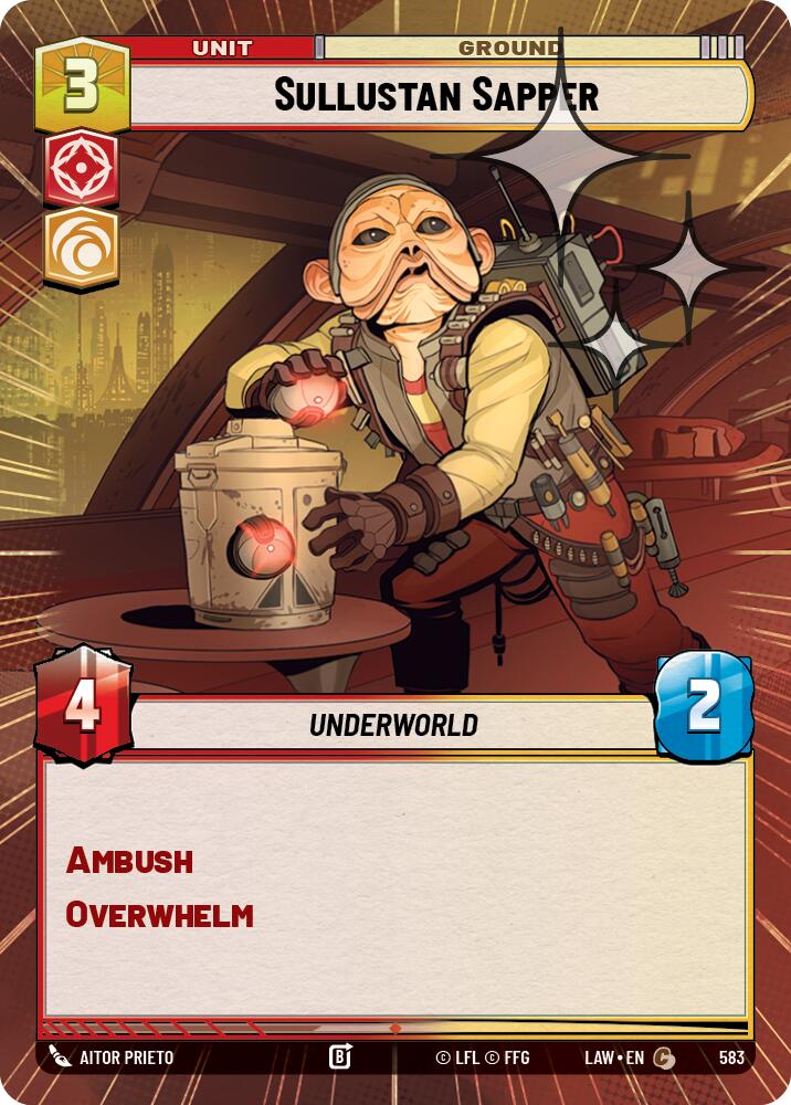 Sullustan Sapper (583) (Hyperspace Foil) (583) [A Lawless Time] | Cards and Coasters CA