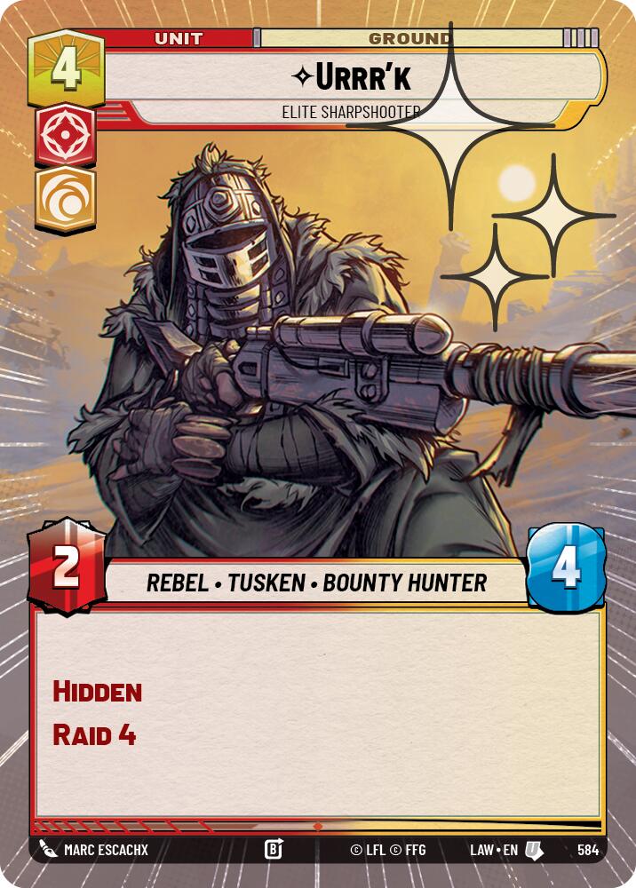 Urrr'k - Elite Sharpshooter (584) (Hyperspace Foil) (584) [A Lawless Time] | Cards and Coasters CA