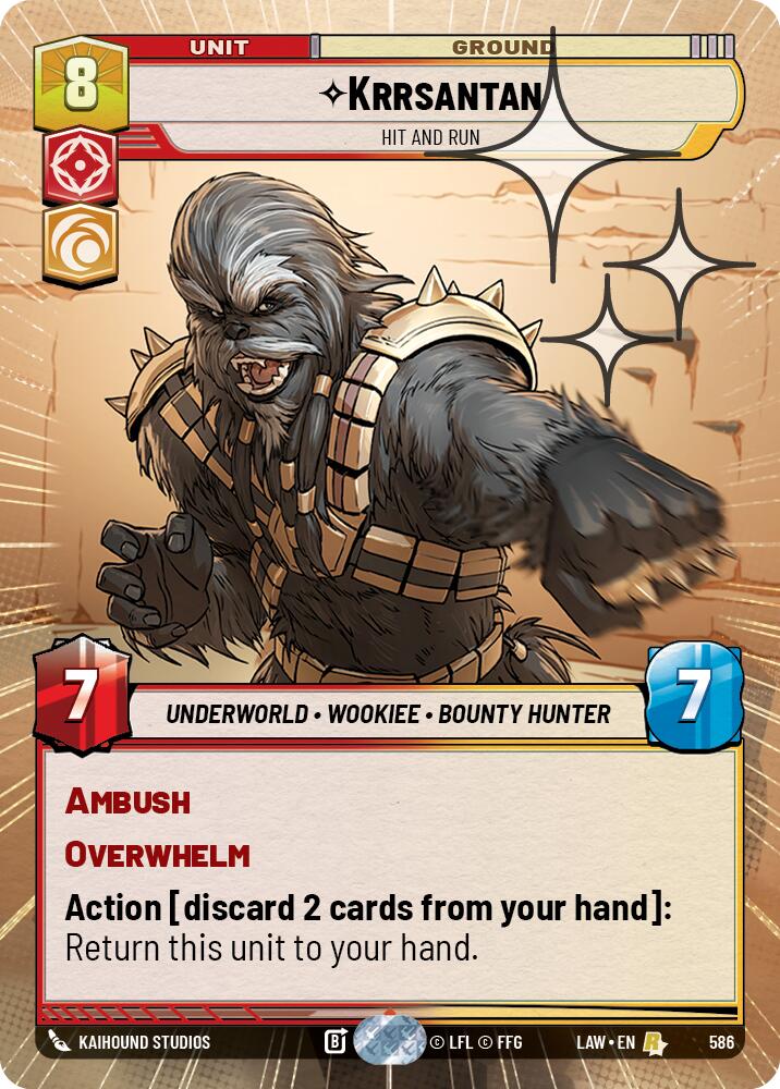 Krrsantan - Hit and Run (586) (Hyperspace Foil) (586) [A Lawless Time] | Cards and Coasters CA