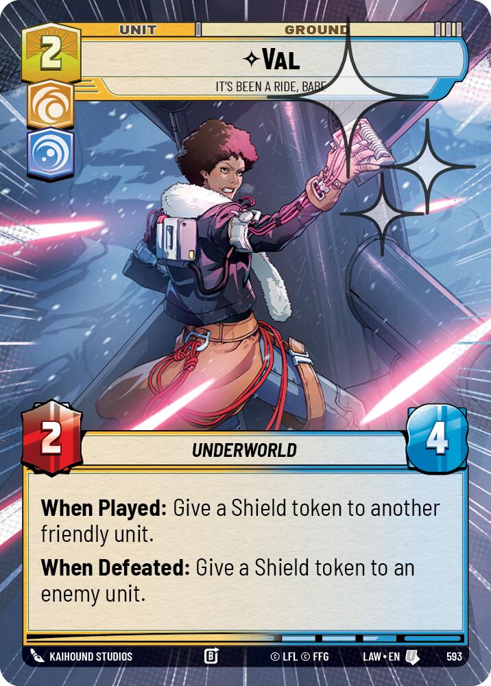 Val - It's Been a Ride, Babe (593) (Hyperspace Foil) (593) [A Lawless Time] | Cards and Coasters CA