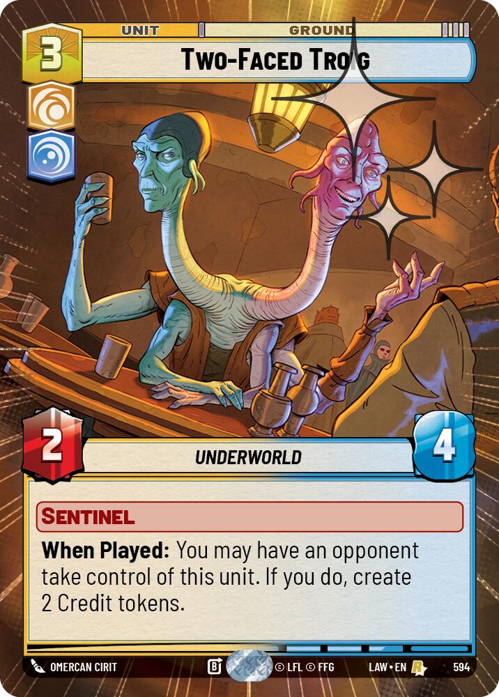 Two-Faced Troig - (594) (Hyperspace Foil) (594) [A Lawless Time] | Cards and Coasters CA