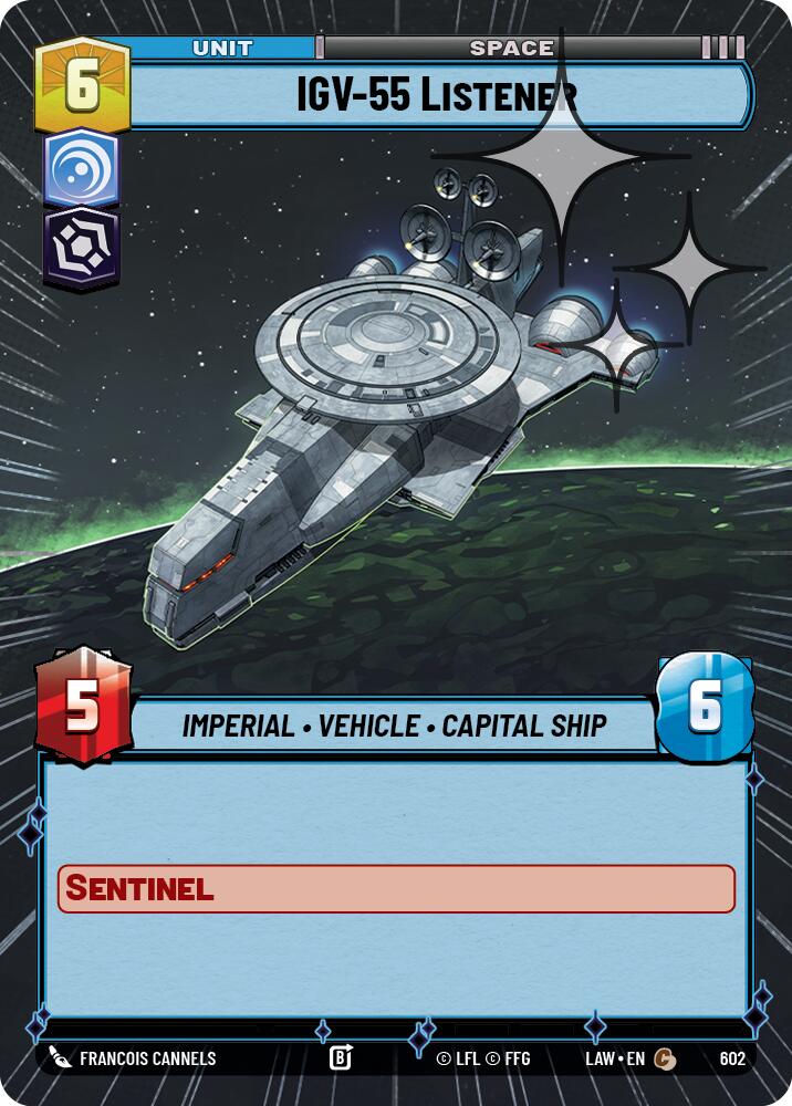 IGV-55 Listener (602) (Hyperspace Foil) (602) [A Lawless Time] | Cards and Coasters CA