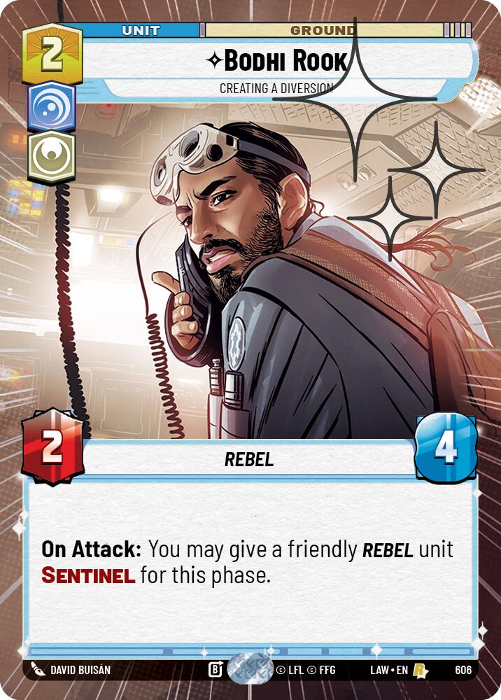 Bodhi Rook - Creating a Diversion (606) (Hyperspace Foil) (606) [A Lawless Time] | Cards and Coasters CA