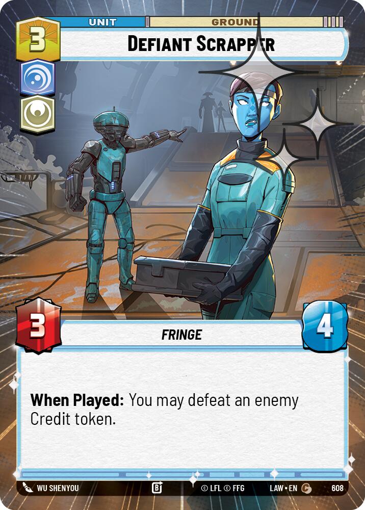 Defiant Scrapper (608) (Hyperspace Foil) (608) [A Lawless Time] | Cards and Coasters CA
