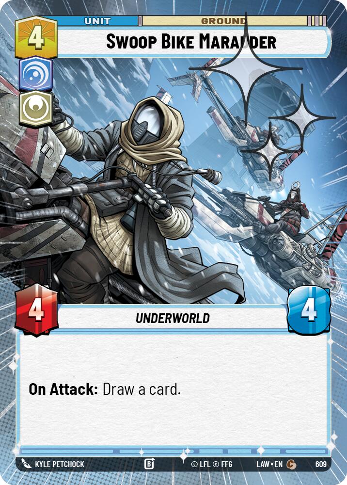 Swoop Bike Marauder (609) (Hyperspace Foil) (609) [A Lawless Time] | Cards and Coasters CA