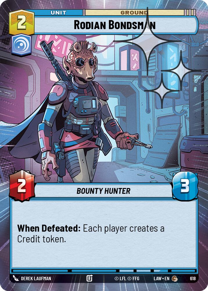 Rodian Bondsman (618) (Hyperspace Foil) (618) [A Lawless Time] | Cards and Coasters CA