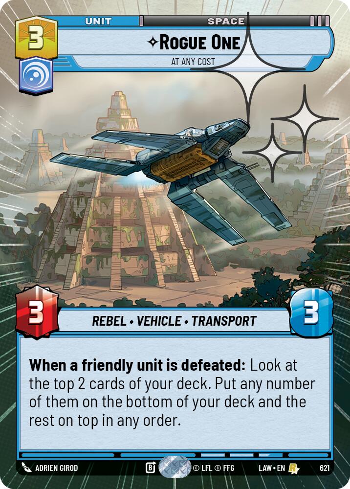 Rogue One - At Any Cost (621) (Hyperspace Foil) (621) [A Lawless Time] | Cards and Coasters CA