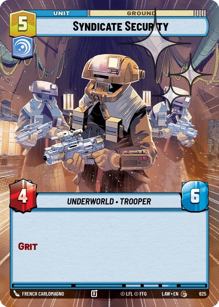 Syndicate Security (625) (Hyperspace Foil) (625) [A Lawless Time] | Cards and Coasters CA