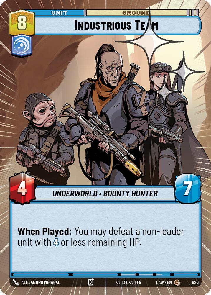 Industrious Team (626) (Hyperspace Foil) (626) [A Lawless Time] | Cards and Coasters CA
