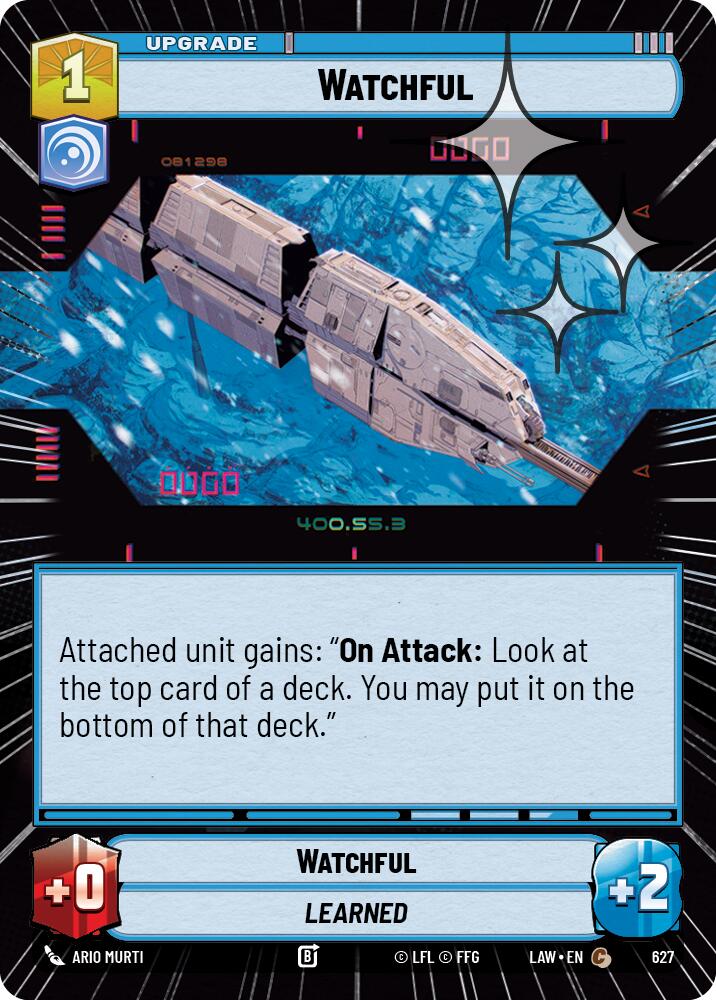 Watchful (627) (Hyperspace Foil) (627) [A Lawless Time] | Cards and Coasters CA