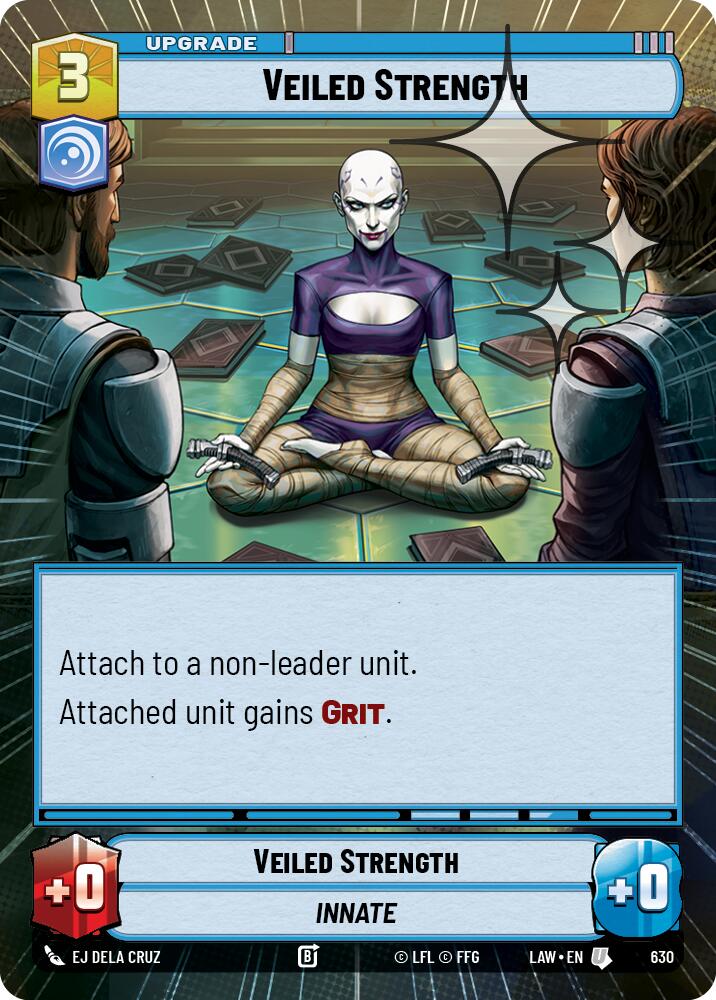 Veiled Strength (630) (Hyperspace Foil) (630) [A Lawless Time] | Cards and Coasters CA
