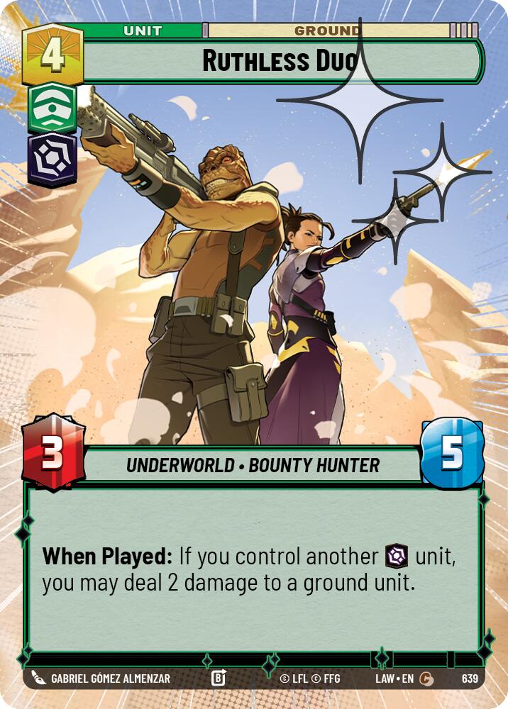 Ruthless Duo (639) (Hyperspace Foil) (639) [A Lawless Time] | Cards and Coasters CA