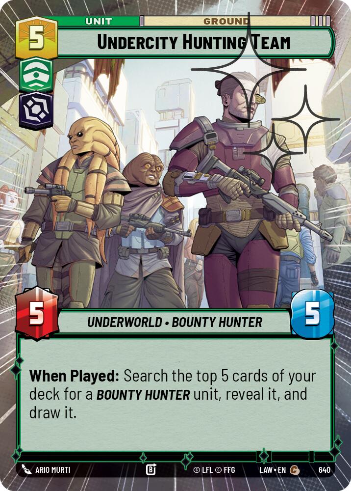 Undercity Hunting Team (640) (Hyperspace Foil) (640) [A Lawless Time] | Cards and Coasters CA