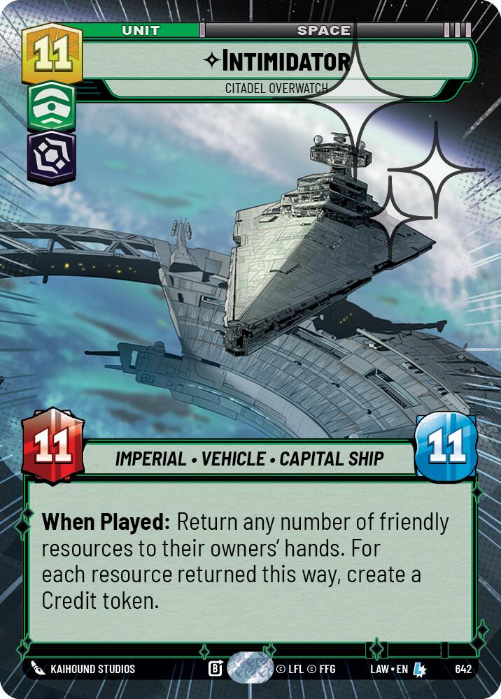 Intimidator - Citadel Overwatch (642) (Hyperspace Foil) (642) [A Lawless Time] | Cards and Coasters CA