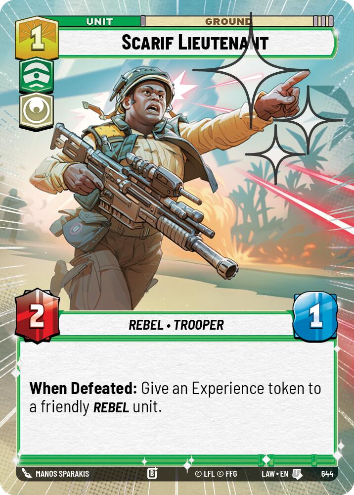 Scarif Lieutenant (644) (Hyperspace Foil) (644) [A Lawless Time] | Cards and Coasters CA