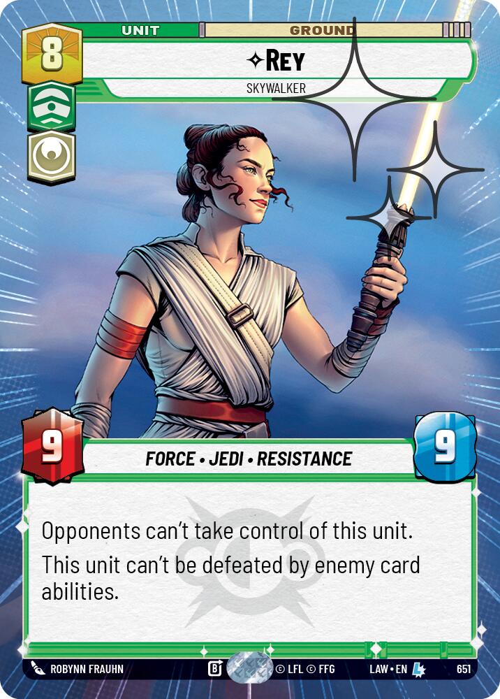 Rey - Skywalker (651) (Hyperspace Foil) (651) [A Lawless Time] | Cards and Coasters CA