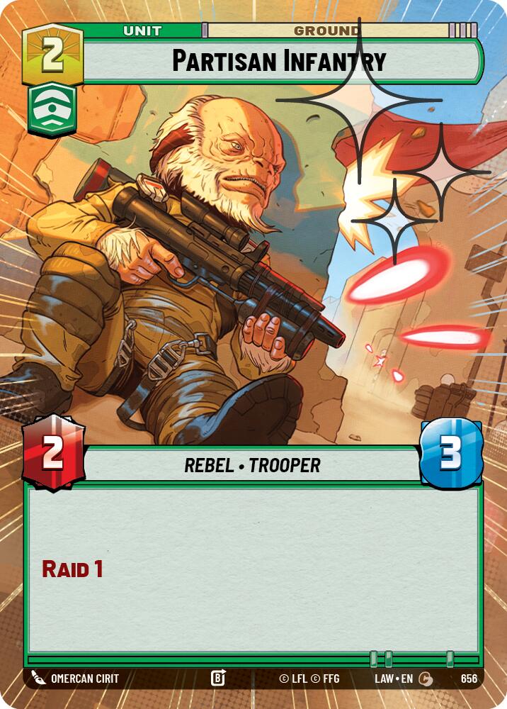 Partisan Infantry (656) (Hyperspace Foil) (656) [A Lawless Time] | Cards and Coasters CA