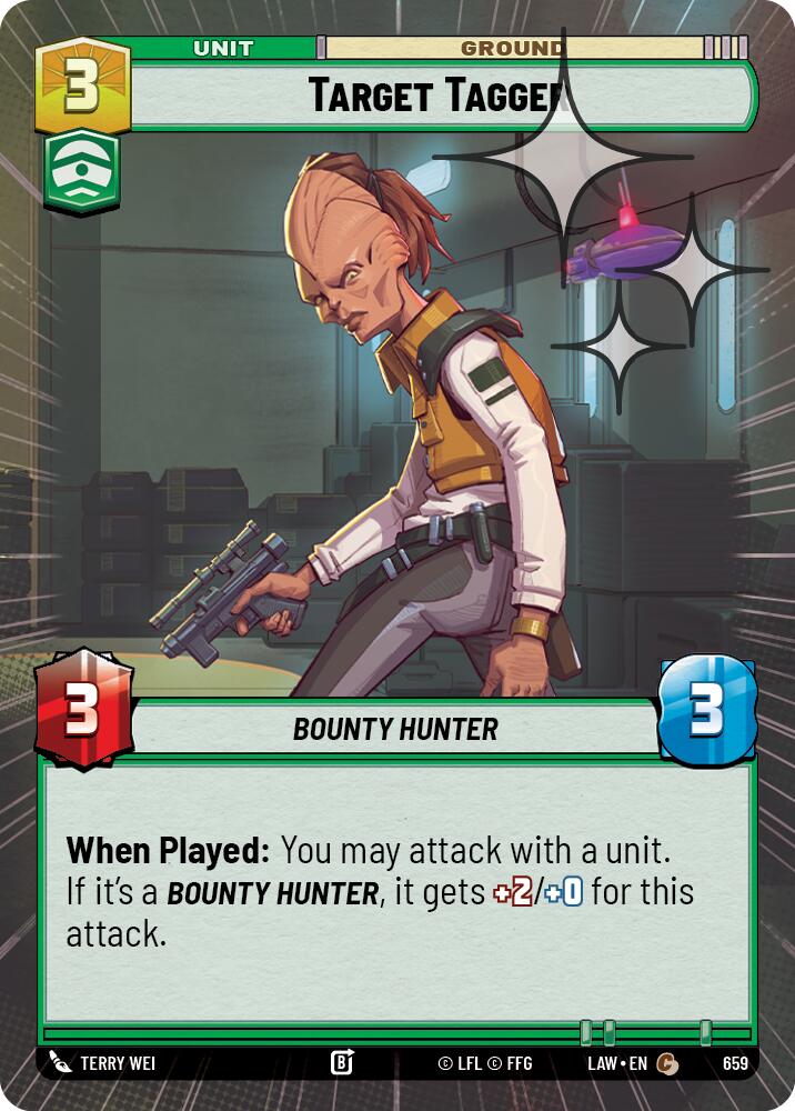 Target Tagger (659) (Hyperspace Foil) (659) [A Lawless Time] | Cards and Coasters CA