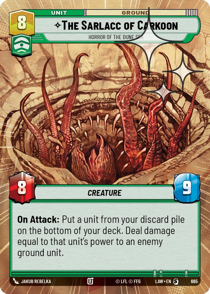 The Sarlacc of Carkoon - Horror of the Dune Sea (665) (Hyperspace Foil) (665) [A Lawless Time] | Cards and Coasters CA
