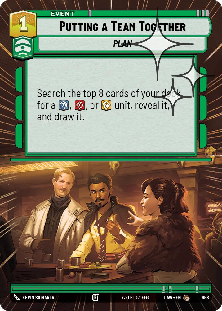Putting a Team Together (668) (Hyperspace Foil) (668) [A Lawless Time] | Cards and Coasters CA