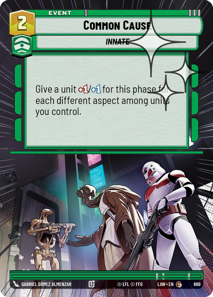 Common Cause (669) (Hyperspace Foil) (669) [A Lawless Time] | Cards and Coasters CA