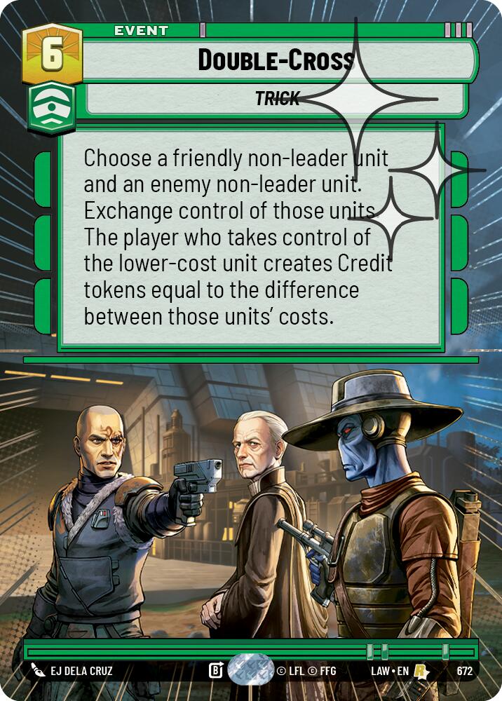 Double-Cross (672) (Hyperspace Foil) (672) [A Lawless Time] | Cards and Coasters CA