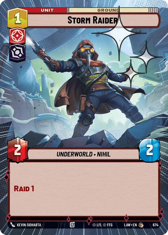 Storm Raider (674) (Hyperspace Foil) (674) [A Lawless Time] | Cards and Coasters CA