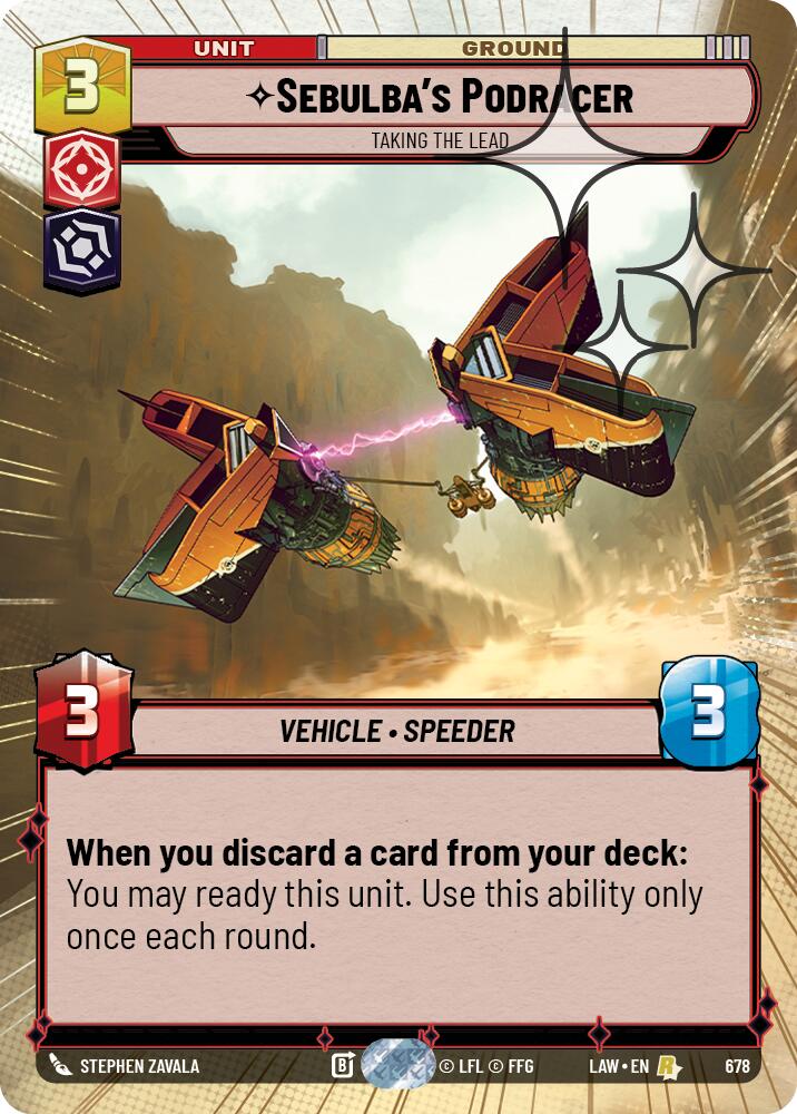 Sebulba's Podracer - Taking the Lead (678) (Hyperspace Foil) (678) [A Lawless Time] | Cards and Coasters CA