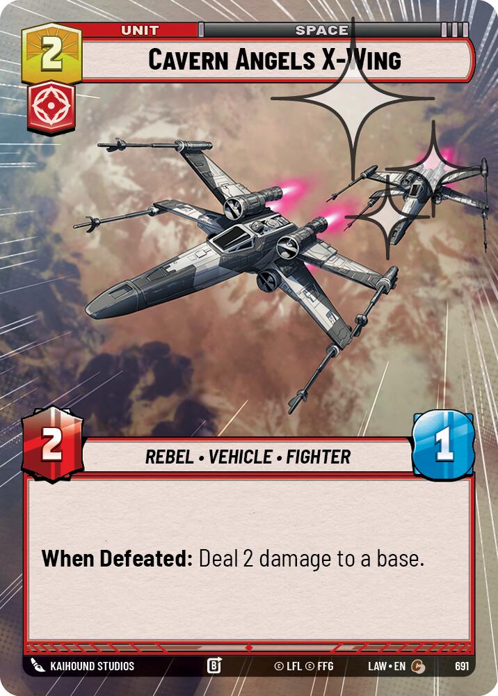 Cavern Angels X-Wing (691) (Hyperspace Foil) (691) [A Lawless Time] | Cards and Coasters CA