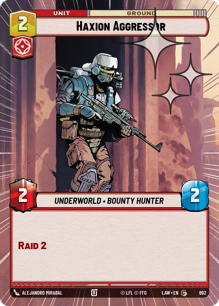 Haxion Aggressor (692) (Hyperspace Foil) (692) [A Lawless Time] | Cards and Coasters CA