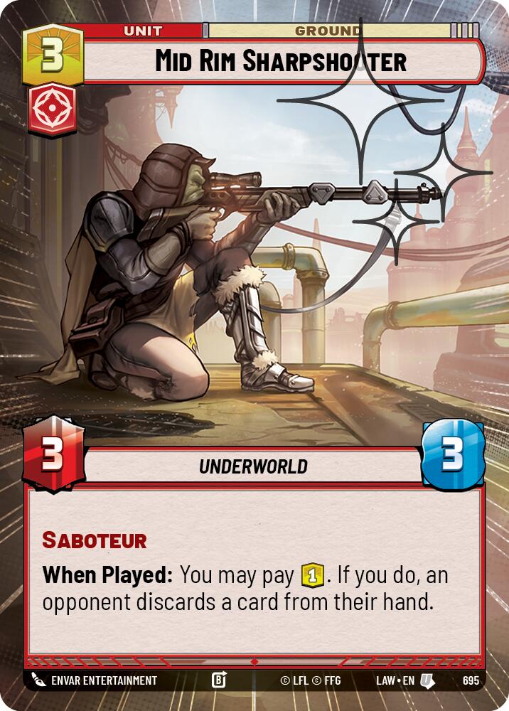 Mid Rim Sharpshooter (695) (Hyperspace Foil) (695) [A Lawless Time] | Cards and Coasters CA
