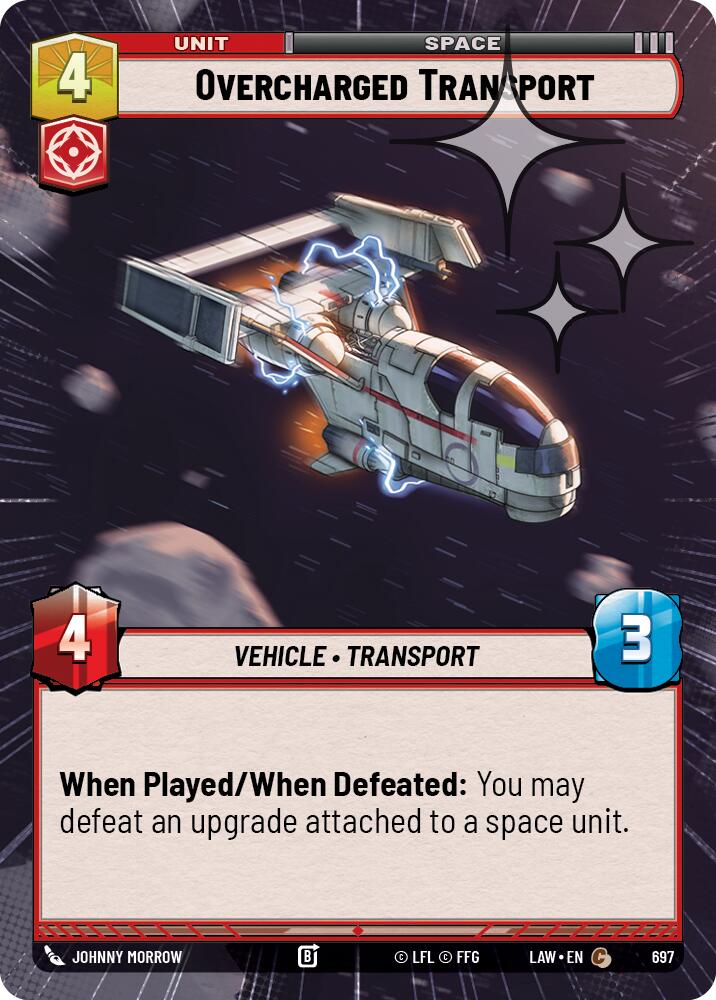 Overcharged Transport (697) (Hyperspace Foil) (697) [A Lawless Time] | Cards and Coasters CA