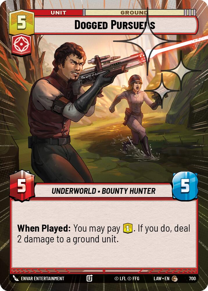 Dogged Pursuers (700) (Hyperspace Foil) (700) [A Lawless Time] | Cards and Coasters CA