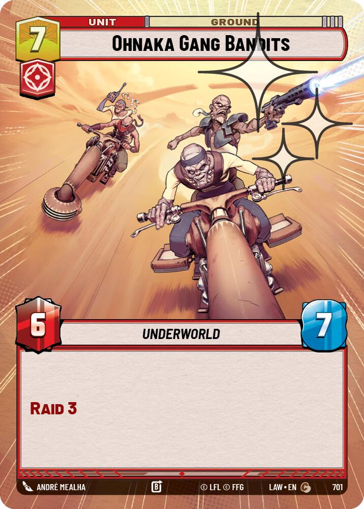Ohnaka Gang Bandits (701) (Hyperspace Foil) (701) [A Lawless Time] | Cards and Coasters CA