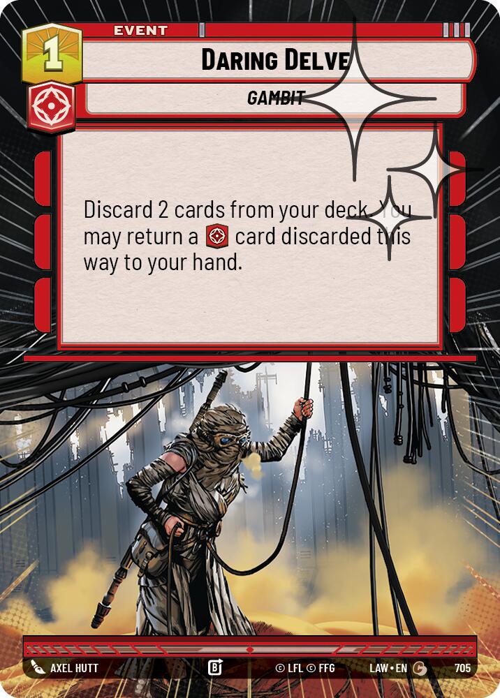 Daring Delve (705) (Hyperspace Foil) (705) [A Lawless Time] | Cards and Coasters CA