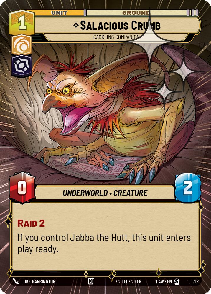 Salacious Crumb - Cackling Companion (712) (Hyperspace Foil) (712) [A Lawless Time] | Cards and Coasters CA