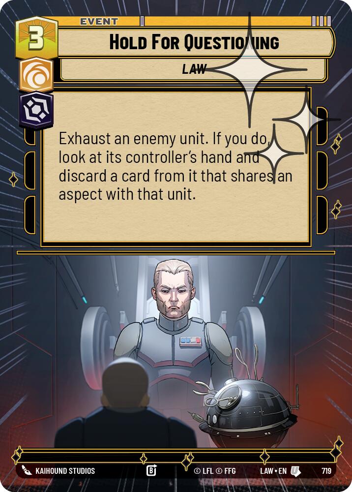 Hold for Questioning (719) (Hyperspace Foil) (719) [A Lawless Time] | Cards and Coasters CA
