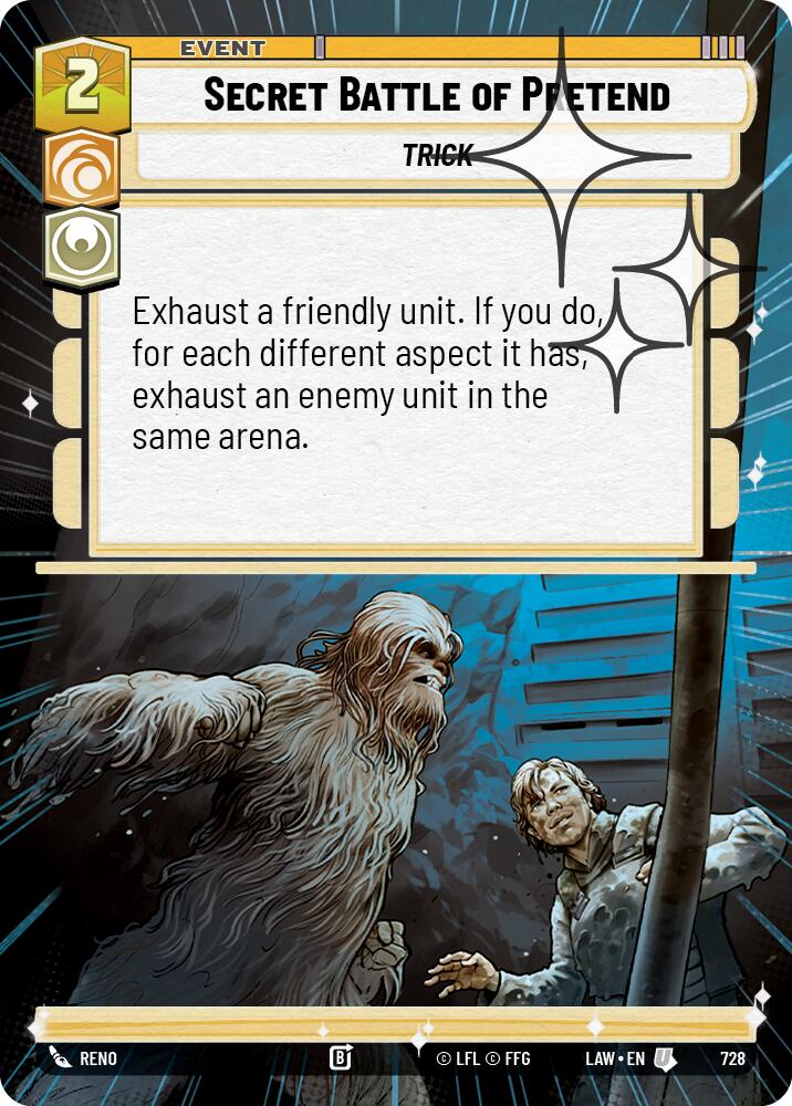 Secret Battle of Pretend (728) (Hyperspace Foil) (728) [A Lawless Time] | Cards and Coasters CA