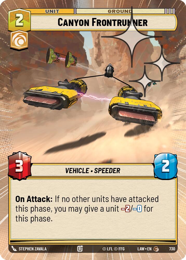 Canyon Frontrunner (730) (Hyperspace Foil) (730) [A Lawless Time] | Cards and Coasters CA