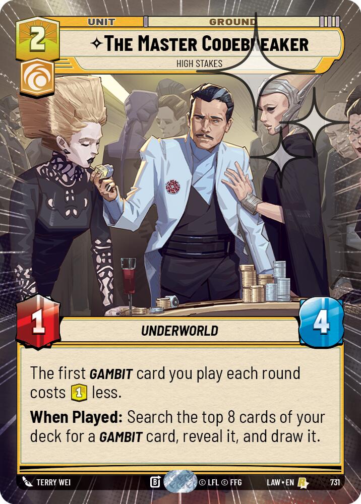 The Master Codebreaker - High Stakes (731) (Hyperspace Foil) (731) [A Lawless Time] | Cards and Coasters CA