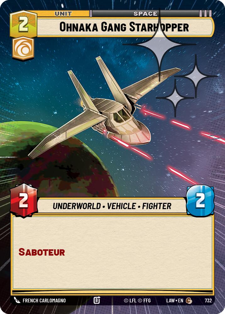 Ohnaka Gang Starhopper (732) (Hyperspace Foil) (732) [A Lawless Time] | Cards and Coasters CA