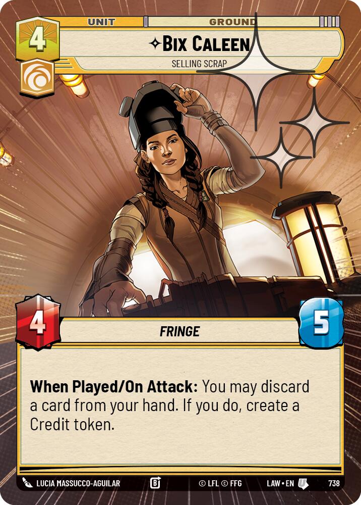 Bix Caleen - Selling Scrap (738) (Hyperspace Foil) (738) [A Lawless Time] | Cards and Coasters CA