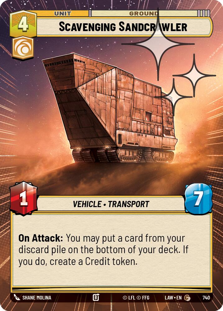 Scavenging Sandcrawler (740) (Hyperspace Foil) (740) [A Lawless Time] | Cards and Coasters CA