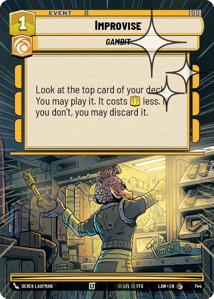 Improvise (744) (Hyperspace Foil) (744) [A Lawless Time] | Cards and Coasters CA